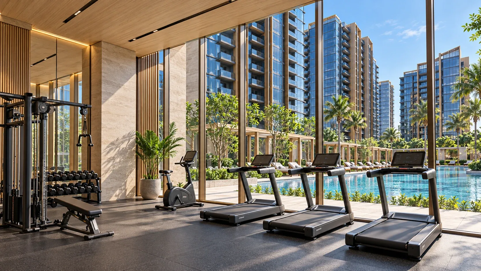 Artist's impression of a gym at Linktown Residence