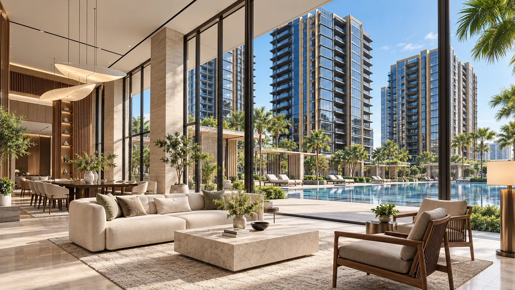 Artist's impression of a residents' lounge at Linktown Residence